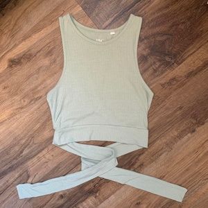 PacSun ribbed wrap crop top Size XS
